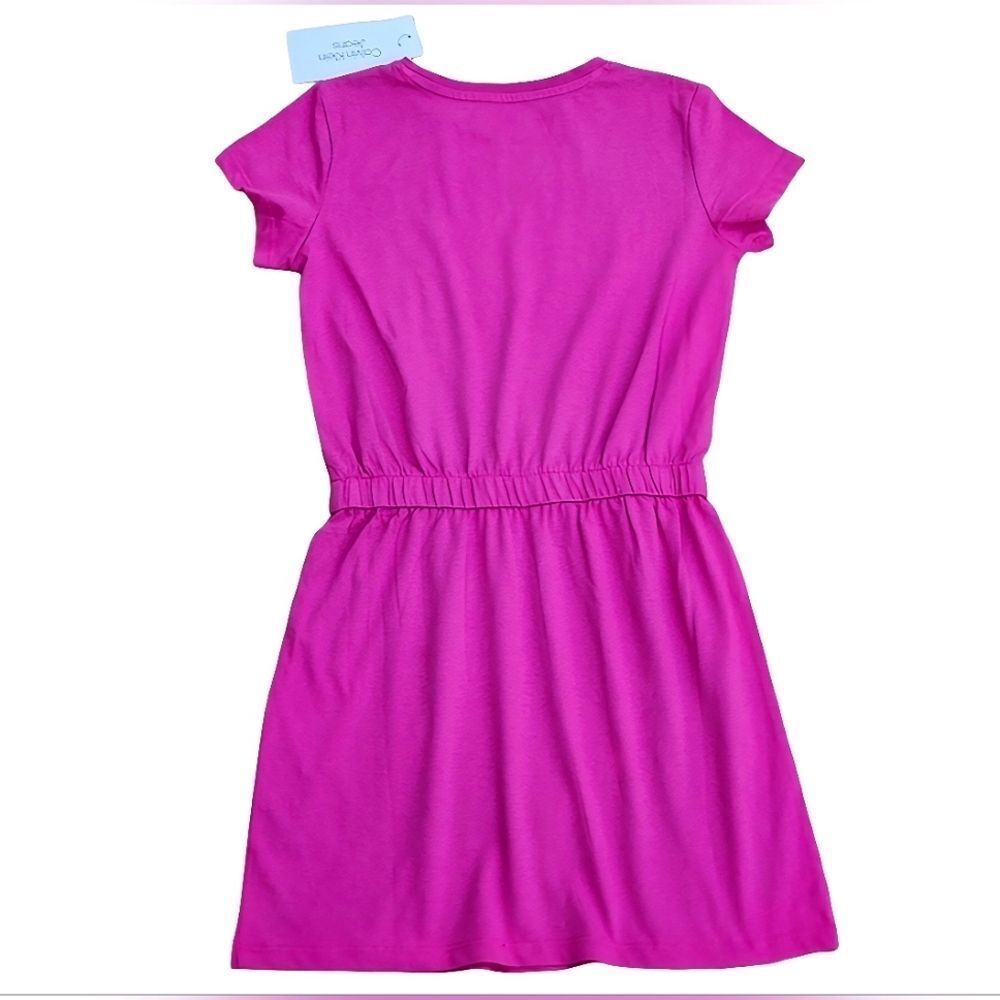 Calvin Klein Girls Dress Pink Casual Dress With Sequins Logo Size M (8-10 Y) - Picture 3 of 11